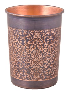 Thermos en verre et cuivre pur avec un design contemporain, fabriqué à la main, portable, isolation thermique de 6 à 12 heures, 275 ml - Product Image 1
