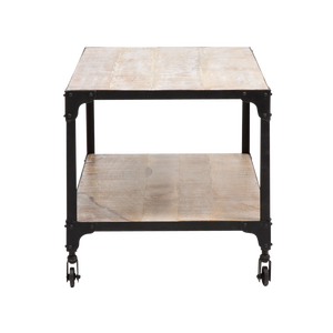 Table basse Vandana Elara Orion en bois recyclé et métal, Blanc - Product Image 6