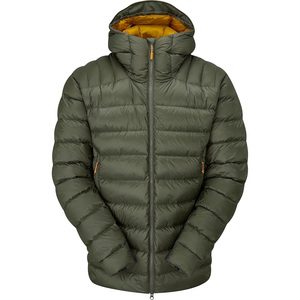 Customized <b>Men's</b> Olive Green Hooded Down <b>Puffer</b> Jacket Warm Quilted Zip-Up Winter <b>Long</b> <b>Coat</b> Wholesale <b>Puffer</b> Jacket <b>Coat</b> - Product Image 6