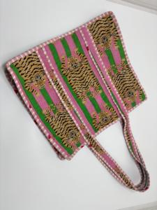 กระเป๋าโท้ทงานฝีมือสไตล์โบฮีเมียนปักลายสีพื้นคุณภาพสูง-สำหรับช้อปปิ้ง เดินทาง ใช้ในชีวิตประจำวัน และเป็นของขวัญ - Product Image 4