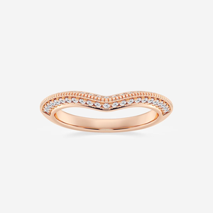 Anillo de Diamantes Cultivados en Laboratorio, Diseño Curvo con Borde de Cuchilla, 1/3CTW, Minimalista, Apilable, Joyería Elegante para Mujer - Product Image 3