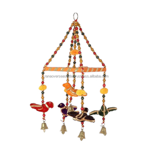 Carillons éoliens en coton Offre Spéciale de haute qualité pour décoration murale avec cloche en métal et perles adaptées à la décoration extérieure des fenêtres - Product Image 2