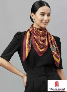 Foulards carrés à impression numérique personnalisés de haute qualité Accessoires de mode en tissu doux léger Commandes en gros - Product Image 5