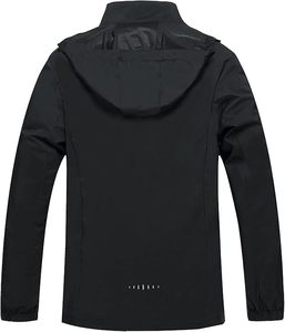 Men's Windbreaker with Removable Hood Lightweight Coat for Casual Hiking <b>Cycling</b> - Product Image 2