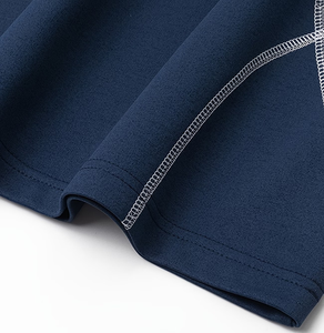 T-shirt décontracté tendance printemps/été 2026 à demi-zip, manches courtes, design raglan avec coutures, respirant à l'avant, Bangladesh - Product Image 4