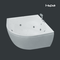 Baignoire de massage triangulaire moderne en acrylique autoportante IZE 120 pour hôtels et villas