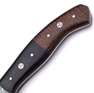 Wholesale PRESTIGE BLADES Customized High Quality Handmade Durable Extra <b>Sharp</b> Modern Brushed Finish Damascus Chef <b>Kitchen</b> <b>Knife</b> - Product Image 4