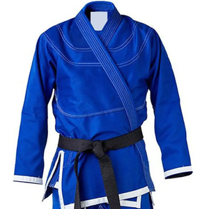 Kimono de judo bleu unisexe pour adulte, coupe classique, 100% coton, vêtement d'arts martiaux durable, kimono de judo une pièce avec ceinture noire - Product Image 4
