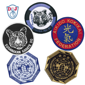 Customized <b>Sew</b> <b>On</b> Iron <b>On</b> Embroidered <b>Patches</b> Badges Martial Arts for Judo Karate uniforms - Product Image 1