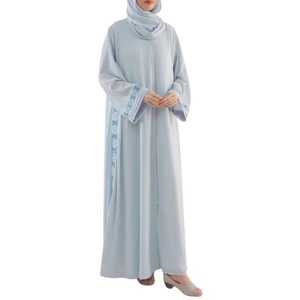 Ensemble 2 pièces OEM/ODM, vêtements islamiques modestes respirants, robe musulmane, abaya décontractée pour femmes turques, avec hijab - Product Image 1