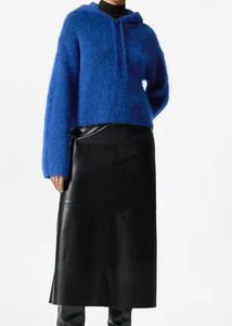 Sweat à capuche en mohair personnalisé avec logo, pour homme, mélange de laine et mohair, 100% coton, chaud pour l'hiver, en polaire, coupe ample, toutes tailles, brodé - Product Image 4