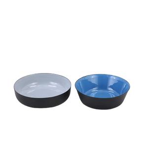 Bol à fruits en métal émaillé bicolore fait main de luxe, très tendance et très apprécié, bol décoratif haut de gamme pour soupe et riz, ensemble cadeau attrayant - Product Image 1