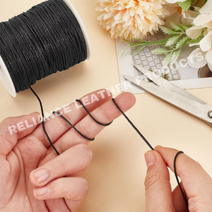 RTS 1.0mm <b>Black</b> Leather <b>Cord</b> Necklace Ready Stock Fast Dispatch Factory Direct - Product Image 2