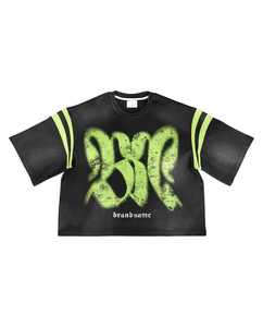 Camiseta Deportiva con Logotipo Personalizado, Camiseta para Hombre con Estampado por Sublimación, Lavado Ácido, Efecto Desgastado por el Sol, Estilo Vintage, Talla Grande, Hip Hop - Product Image 1