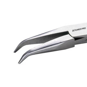 Alicates de punta curva con mandíbula lisa, de acero inoxidable de alta calidad, herramienta para fabricación de joyas y trabajos con alambre metálico, marca ZETOMED PRO, para bricolaje. - Product Image 2