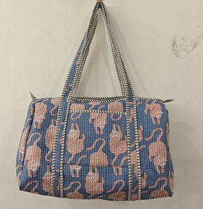 Wholesale Lot Bohemian Quilted Cotton Shoulder Duffle <b>Bag</b> Custom Size <b>Overnight</b> <b>Bag</b> Washable for Travel and Gym Use - Product Image 2