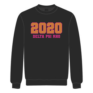 Sudadera Delta Psi Rho Sorority, Cuello Redondo, Negra, Algodón y Poliéster, Año de Fundación 2020, Ropa Griega, Suave, Cómoda, Informal - Product Image 1