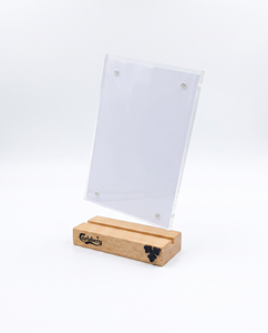 Soporte de menú acrílico ecológico de las mejores ventas con base de madera fácil de usar y mantener para uso en exhibición Material plástico - Product Image 4