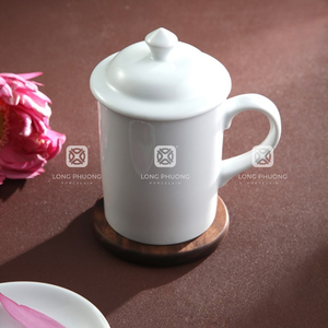 แก้วพอร์ซเลนสีขาวทรงรีสำหรับร้านอาหารกาแฟชาทรงสูงแบบกำหนดเองขายส่งจำนวนมากจากเวียดนาม - Product Image 5