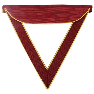 Tablier de cérémonie maçonnique classique en satin brodé en 3D avec impression feuille d'or, fermeture réglable, franges traditionnelles, logo personnalisé - Product Image 3