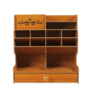 Bamboo <b>Desk</b> Organizer with Drawer | Multi-Tier Pen Holder | Wholesale - Product Image 5