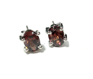 Pendientes de Cuarzo Natural con Engaste de Plata de Ley 925, Cuarzo Marrón de Corte Ovalado, Elegante Engaste de Plata con Cristales, Certificados - Product Image 4