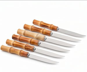 Espátulas para Queso y Mantequilla, Juego de Cuchillos de Acero Inoxidable con Mango de Bambú, Perfecto para Servir Queso y Utensilios de Cocina - Product Image 1