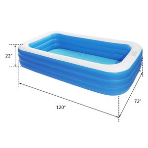 Piscina Gonfiabile BlueYJ 305x183x56 cm, Spessore Parete 0,4 mm, Spedizione Gratuita, Struttura Gonfiabile Blu per Divertimento Acquatico - Product Image 6