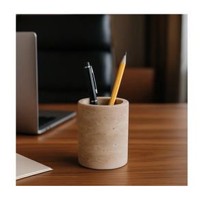 Natural Marble Pen pencil Holder For Office Desktop Organizer Pen Pencil Storage Crafts Premium Style In Wholesale Price - Product Image 2