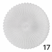 Assiettes de présentation en verre transparentes de 13 pouces pour mariage, décoration de table, vaisselle de banquet et de fête - Vente en gros