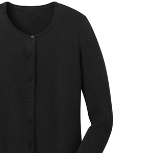 Men's Black Solid Color O-Neck <b>Cardigan</b> Full Sleeve Button Closure Autumn Wear Standard <b>Thickness</b> Regular Sleeve Style - Product Image 4