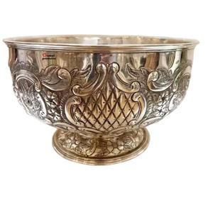 Cuenco de servicio decorativo de metal con acabado dorado de calidad increíble para restaurante y bar de hotel - Product Image 1