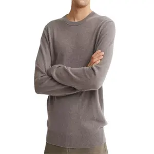 เสื้อสเวตเตอร์คอกลมผ้าแคชเมียร์สำหรับผู้ชาย,สเวตเตอร์ถักสำเร็จผ้าแคชเมียร์แท้100%