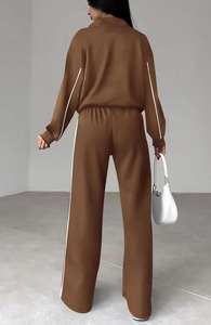 Conjunto Deportivo de Invierno para Mujer, Diseño Personalizado, con Capucha, de Algodón Orgánico Transpirable, 2 Piezas, de Alta Calidad, Informal, para Yoga y Ejercicio - Product Image 4