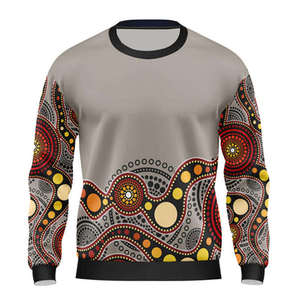 Men's Mandala Dot Print Crew Neck Sweatshirt Long Sleeve Pullover Casual Top - Product Image 2