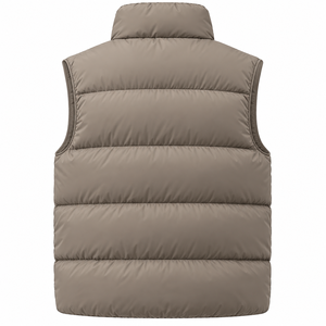 Chaleco Acolchado de Invierno para Hombre, Tejido Brillante, Ligero, con Cierre de Cremallera, Personalizable OEM, Chaqueta sin Mangas - Product Image 2