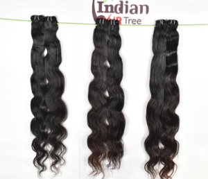 Extensions de cheveux humains indiens non traités, Remy, à cuticules alignées, ondulations profondes et ondulations naturelles, en paquets, double trame machine - Product Image 5