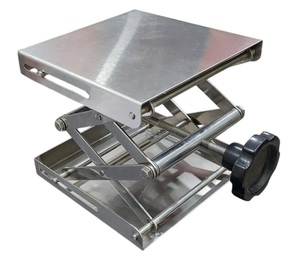 Plateforme de levage manuelle robuste en acier inoxydable 304 pour laboratoire, support réglable en hauteur pour verrerie - Product Image 1