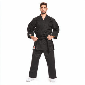 Uniforme de karaté de haute qualité, couleur unie, noir, combinaison de judo pour hommes, vêtements d'arts martiaux, uniformes de boxe et de karaté pour hommes - Product Image 4