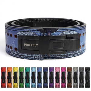 Custom Design Pattern Printed Lever Weight Lifting <b>Belt</b> Premium Leather Powerlifting Gym Strength Training Back Support <b>Belt</b> - Product Image 1
