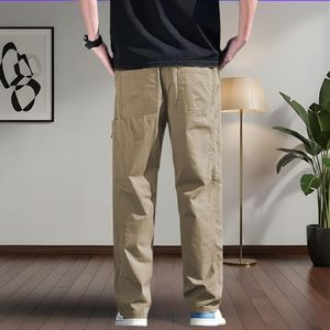 Men’s Cotton Cargo Pants | Casual <b>Trousers</b> for Men | Comfortable Lower for Men | Breathable Pants with 6 Pockets & <b>Drawstring</b> El - Product Image 4