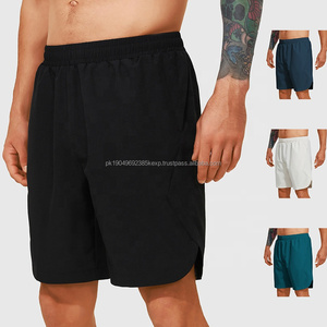 Pantalones cortos para correr de cintura elástica para hombre con bolsillos, pantalones cortos atléticos ligeros de secado rápido para entrenamiento de gimnasio para hombre - Product Image 1