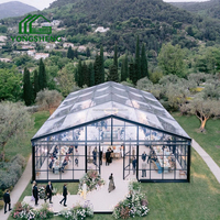 2025 Nouvelle arrivée Conservatoire en verre en acier galvanisé avec cadre en métal et serre de mariage facile à assembler à vendre