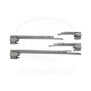 Lames de laryngoscope conventionnelles Vet Miller 55 mm Fig 0 en acier inoxydable réutilisables, instruments vétérinaires pour chiens - Product Image 1