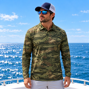 Custom Fishing <b>Polo</b> Shirts <b>Mens</b> Fishing <b>Polo</b> Sublimated Fishing <b>Polo</b> for Fishing Tournament Teams - Product Image 1