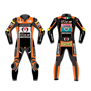 Men’s Custom Cowhide/Kangaroo Leather Racing Suit One Piece Jumpsuit/Traje with CE Level 2 Armor | Custom OEM Manufacturer - Product Image 1