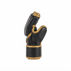Guantes de MMA de Cuero Negro de Alta Calidad, Medios Dedos, con Cierre, Transpirables, Ligeros, que Absorben la Humedad, Unisex, para Artes Marciales - Product Image 4