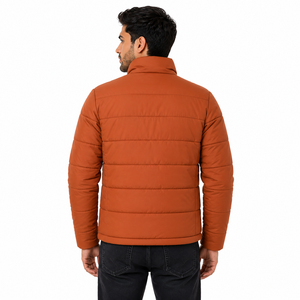 Blousons matelassés pour hommes à manches longues, col montant, en polyester, pour l'hiver, vente en gros, OEM, logo personnalisé, tenue décontractée - Product Image 3