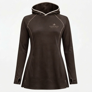 Haut de bain modeste à manches longues pour femme, couleur unie, séchage rapide, col montant, idéal pour le sport - Product Image 1