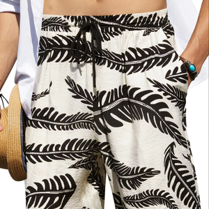 Chemise homme décontractée à manches courtes, imprimé floral tropical, boutonnée, pour la plage, colorée et vibrante, idéale pour l'été - Product Image 1